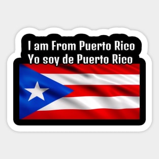 I am From Puerto rico Sticker